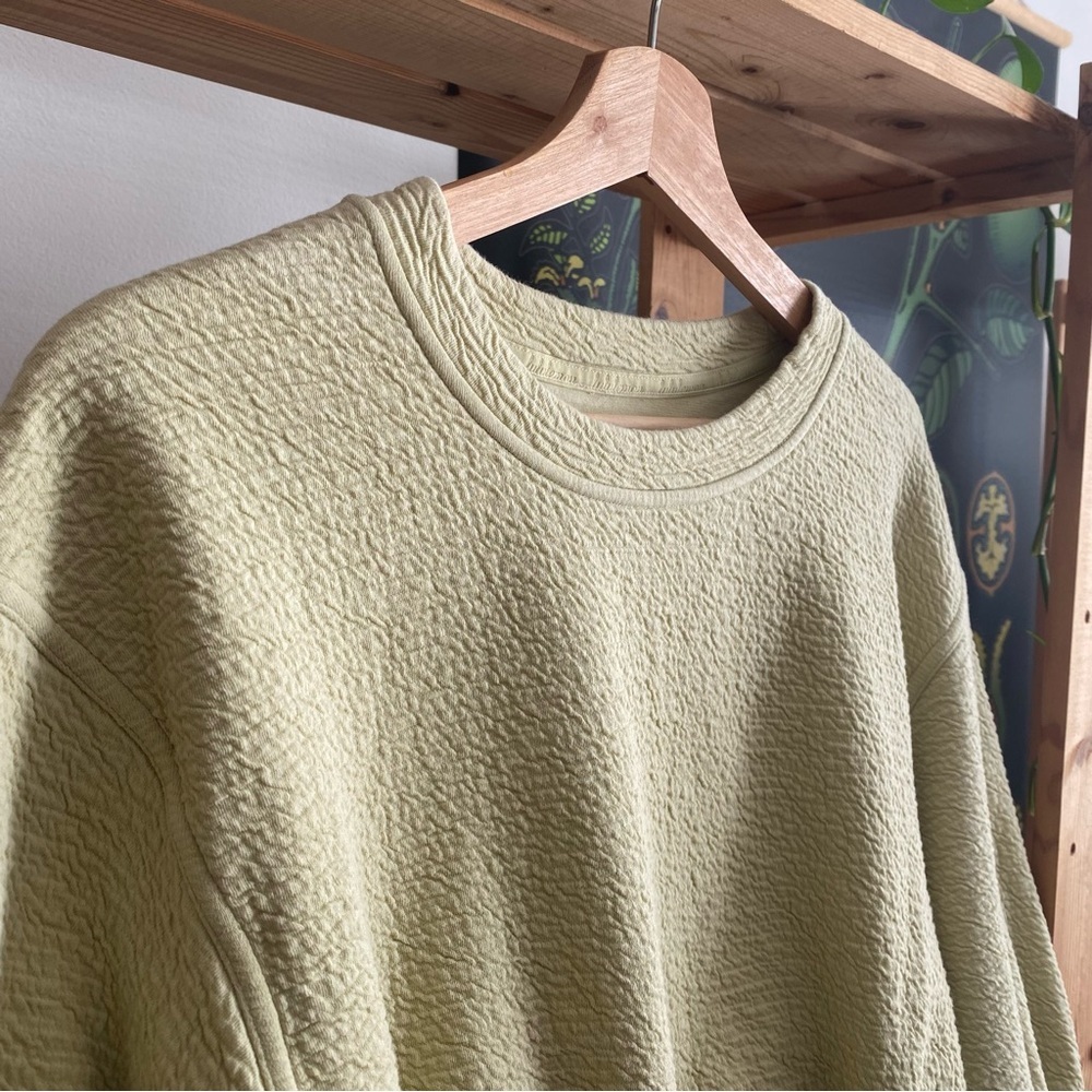 Lululemon Dew Green Textured Crewneck Pullover Sweatshirt 4 - Picture 10 of 15